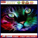 5D DIY Full Drill Square Diamond Painting Colorful Cat Cross Stitch Mosaic