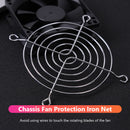 5pcs PC Case Fan Grills Computer Cooling Fan Finger Guard Protector (90mm)