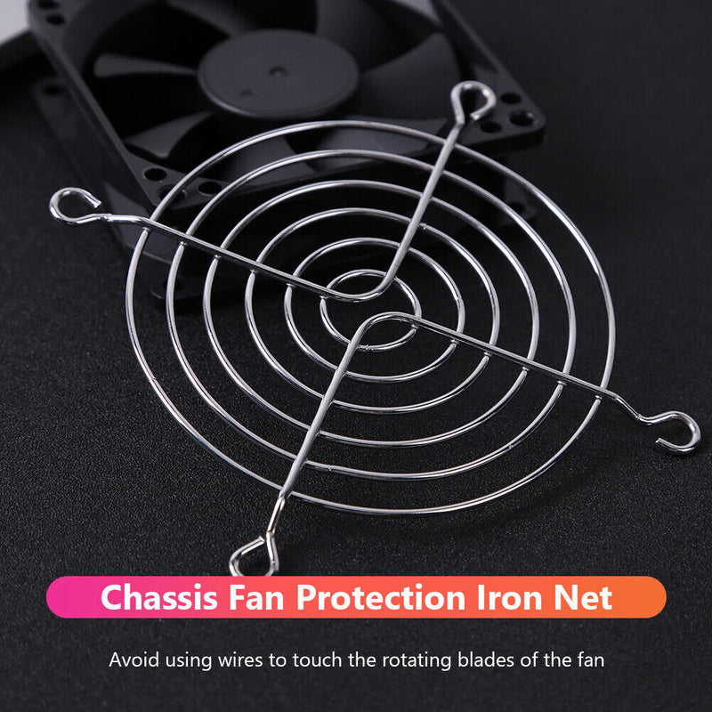 5pcs PC Case Fan Grills Computer Cooling Fan Finger Guard Protector (90mm)