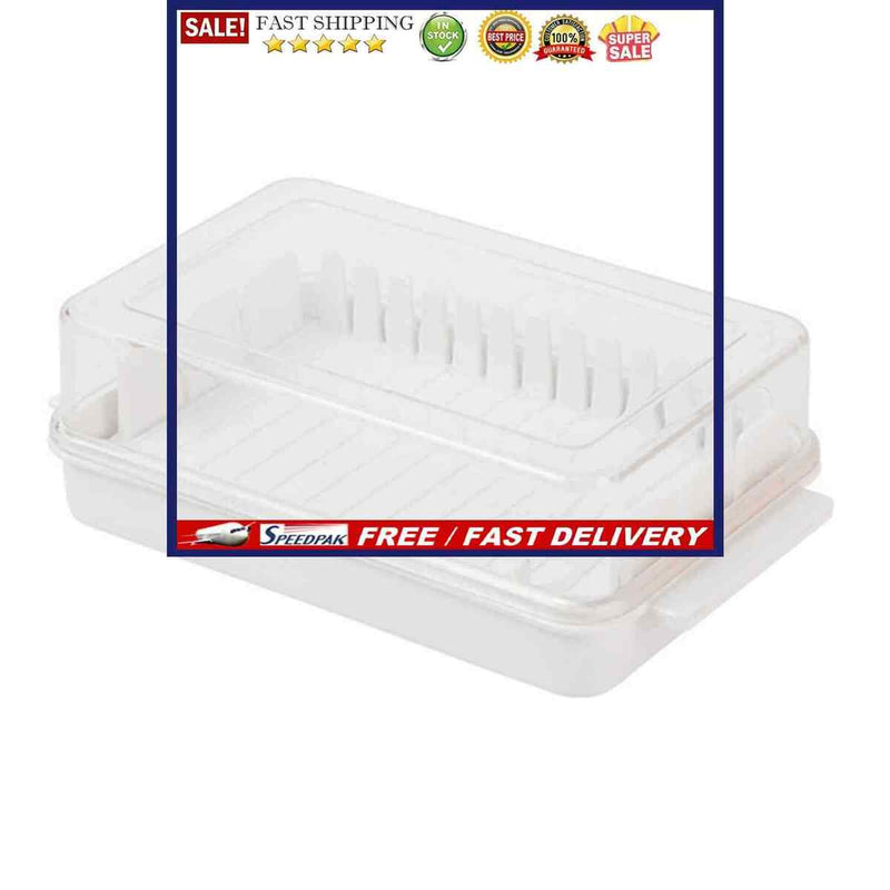Butter Tray - Butter Cutting Storage Box with Lid Easy to Store in Refriger