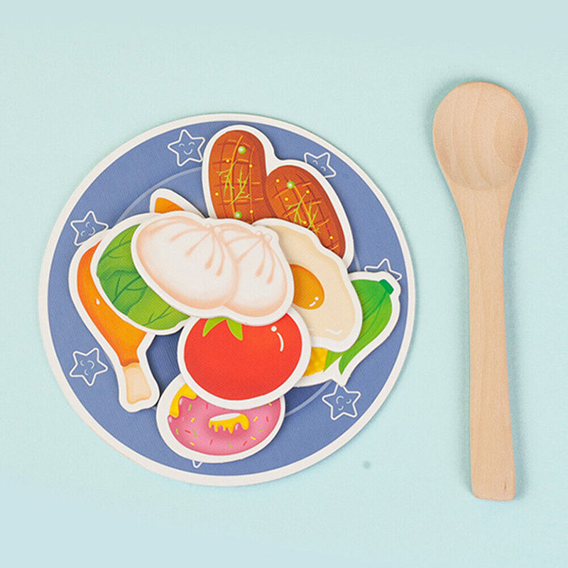 Hungry Bear Feeding Table Game Pretend Play Chopsticks Spoons Training Toys