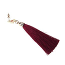 Women Fashion Multicolor Metal Triangle Retro Tassel Jewelry Earrings Red