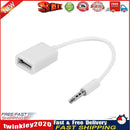 3.5mm Male Audio AUX Jack to USB 2.0 Type A Female OTG Converter Cable Newly