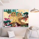 Diamond Painting 5D DIY Owl Full Round Drill Rhinestone Picture for Home