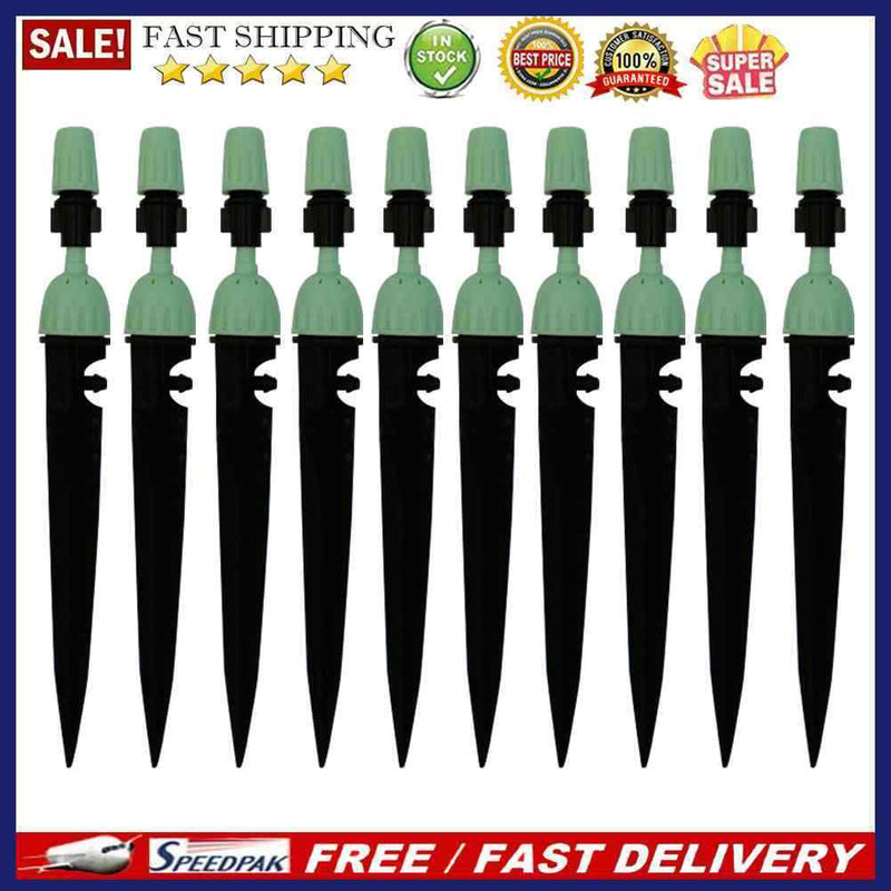 Hose Drippper Irrigation Nozzle Adjustable Garden Spiked Sprinkler Yard Irr