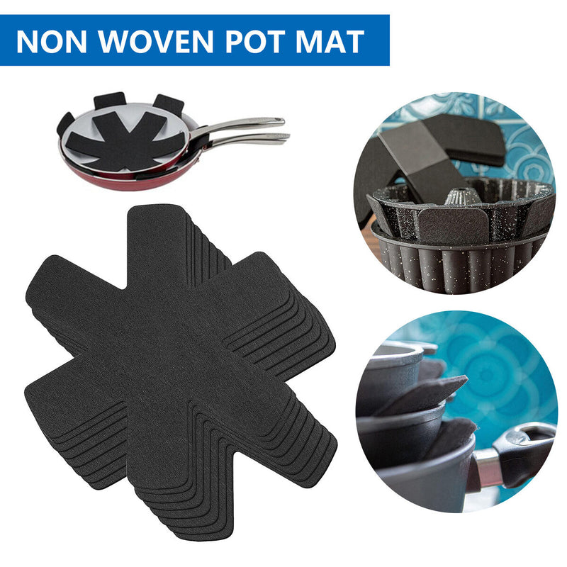 Pan Pot Protectors - Polyester Prevent Scratching Pot Separator for Glass Pan