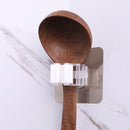 Adhesive Hooks Kitchen Bathroom Wall Mop Hanger Broom Holder Rack (White) Newly