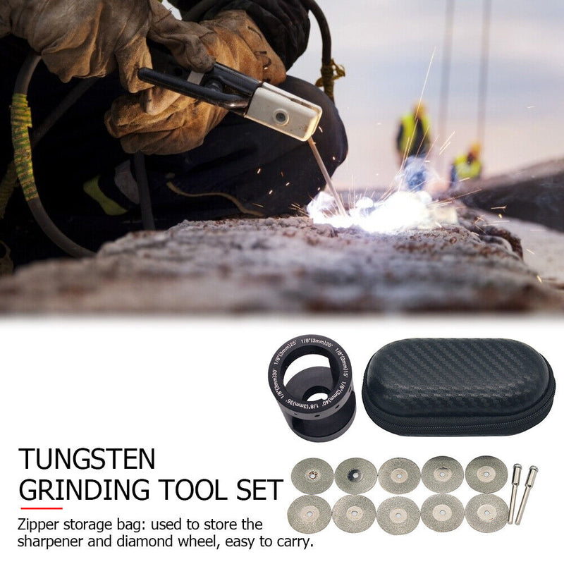 TIG Welding Tools Set Aluminum Tungsten Electrode Rods Sharpener Grinder He