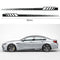 2pcs Car Body Stickers Long Stripe Side Skirt Decoration Decals (Black) Newly