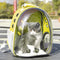 Pet Travel Carrier Transparent Space Capsule Cat Bubble Backpack (Yellow) Newly