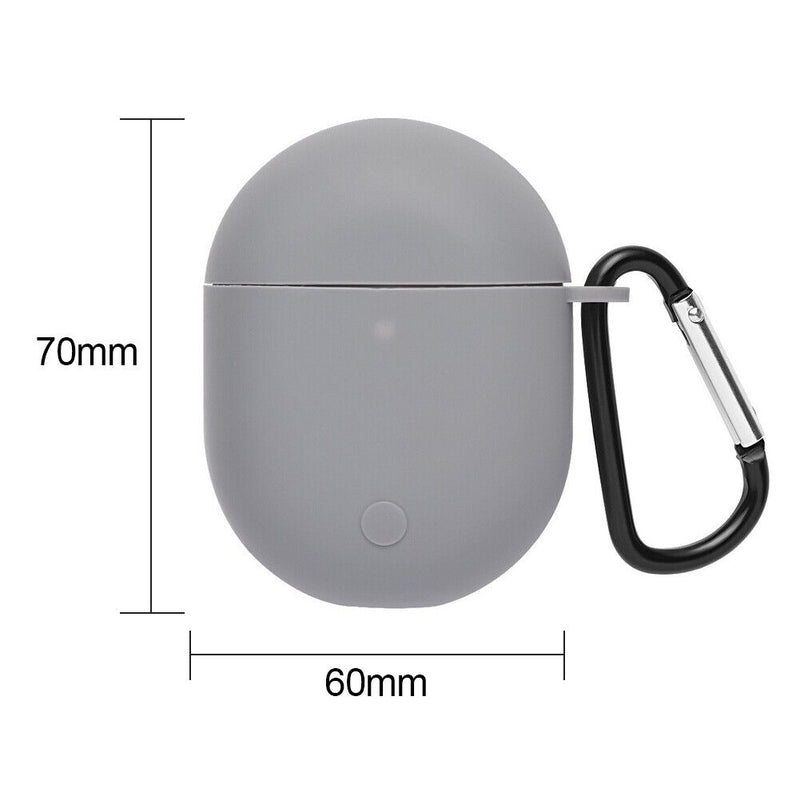 For Redmi AirDots 3 Pro Silicone Protective Case Cover with Keychain (Grey)