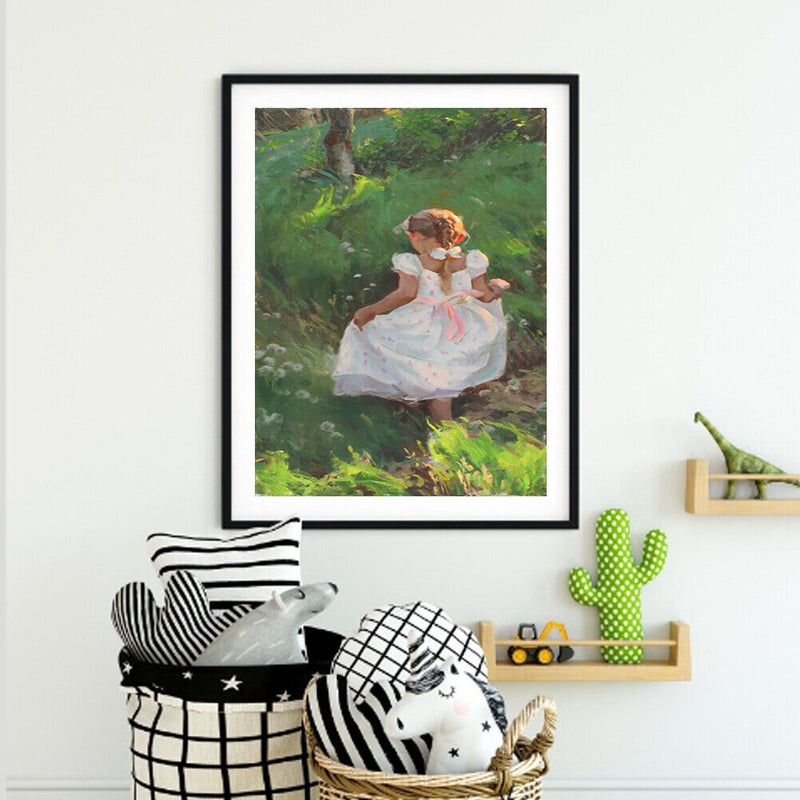 Painting By Numbers Acrylic Hand Painted Little Girl Digital Picture Art Decor