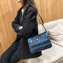 Stripe Nylon Messenger Bag Women Casual Pure Color Crossbody Bags Small Handbags