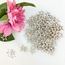 100x Hollow Pentagram Shape Wood Chips Wedding DIY Handmade Cutout Craft Slic