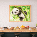 5D Panda Bamboo Mosaic Full Round Diamond Drawing Handmade Rhinestone Craft Gift