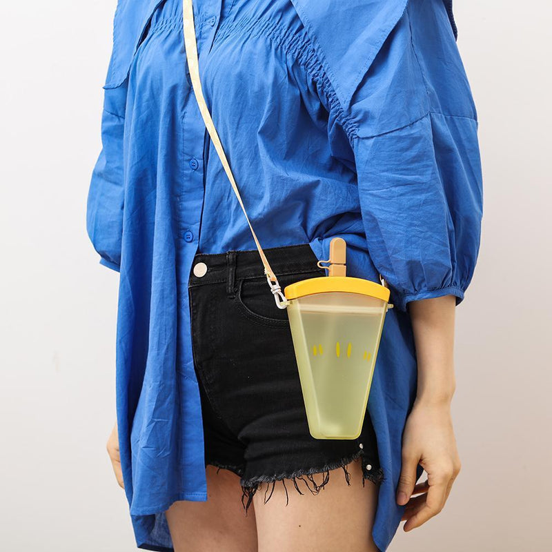 with Strap Water Bottle With Straw Drinking Cup Juice Cup Popsicle Cups
