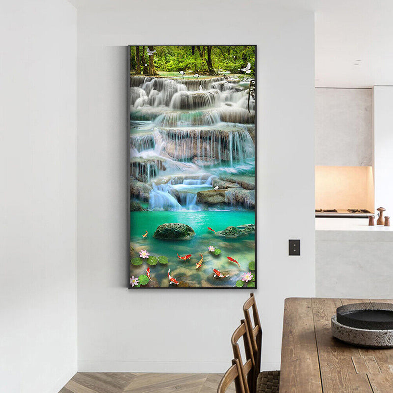 Waterfall Oil Paint By Numbers DIY Handpainted on Canvas Wall Art Picture Crafts
