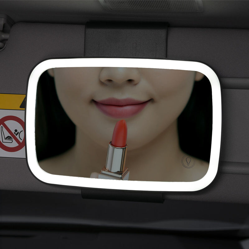 LED Light Car Sun Visor Vanity Mirror Sun-shading Cosmetic Automobile