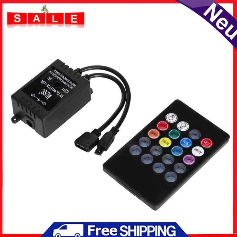 20 Buttons Music IR Controller Sound Sensor Remote Control for RGB LED Strips