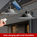 2 in 1 Split Solar Chandelier LED Remote with Cable Yard Lamp (2 Head B)