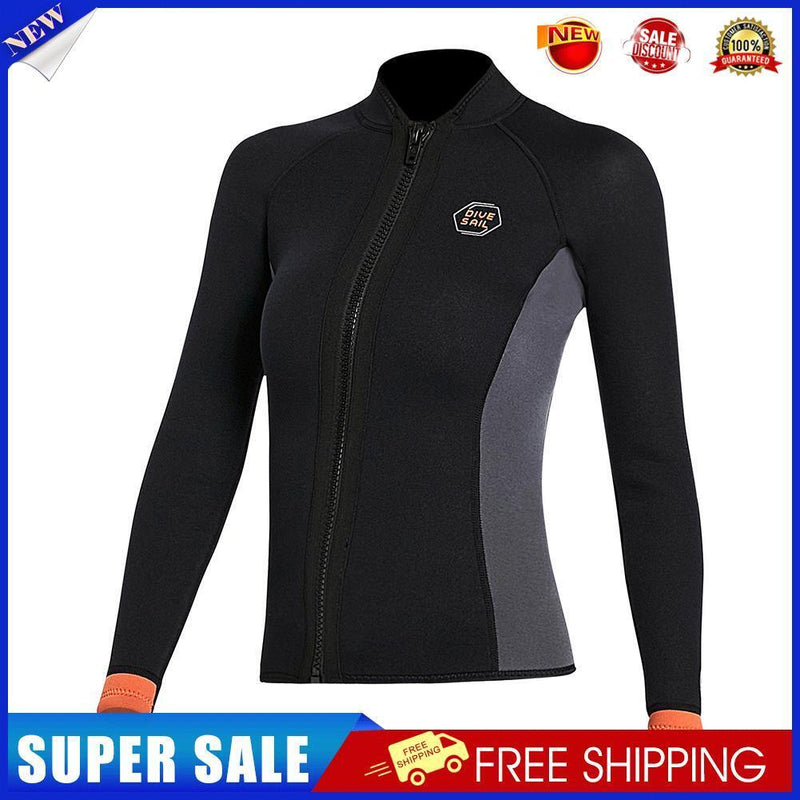 DIVE&SAIL Women 3mm Neoprene Wetsuit Jacket Top Scuba Diving Wet Suit (XXL)