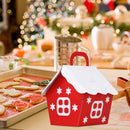 10pcs Christmas House Candy Packaging Box Kids Birthday Gifts Cartons (B)
