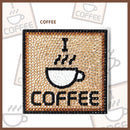 5D DIY Diamond Painting Mat Coaster Ceramics Insulation Cup Pad (Coffee)