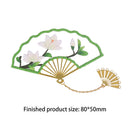 Chinese Style DIY Cotton Bookmark Fan Shaped Tassels Book Marks Needlework Craft