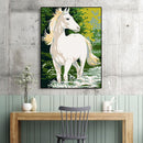DIY Digital Oil Painting By Numbers Kits White Horse Picture Wall Art Decoration