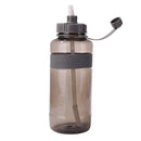 Portable Women Summer Gym Water Bottle Straw Large Capacity (Grey 2000ml)