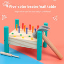 Montessori Wood Hammer Colorful Ball Box Children Early Learning Knock Toys