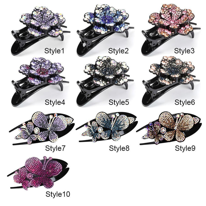 Dovetail Crystal Flexible Styling Tools Barrette Rhinestone Hairpin Hair Clips