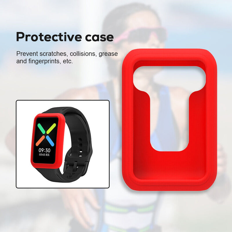 Anti-Scratch Watch Housing Cover for OPPO Watch Free Protector Shell (Red) Newly