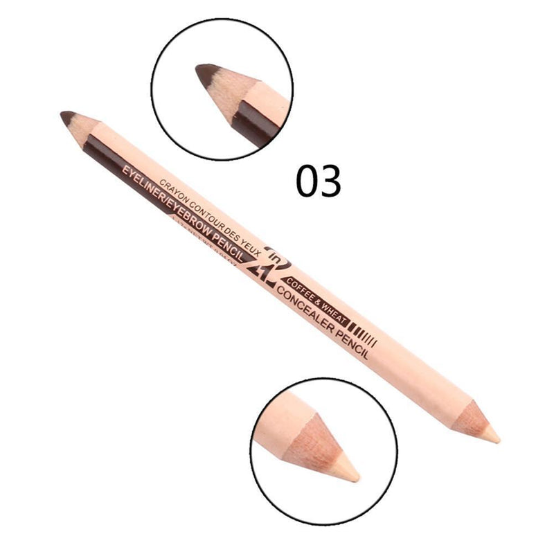 3 Color Double Head Eyeliner Waterproof Eye Brow Pen Make Up Cosmetic (03