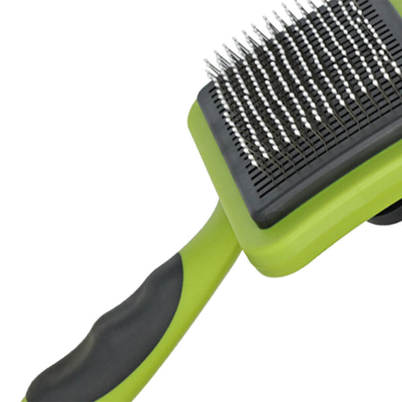 Pet Needle Comb Steel Pet Loose Hair Remover Brush Auto Epilation (Green) Newly