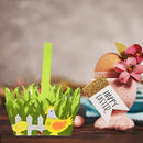 Happy Easter Egg Basket Portable Non-woven Fabric Candy Storage Bucket Tote B