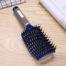 Hair Scalp Massage Comb Anti-Static Straight Curly Hair Styling Brush(Blue Newly
