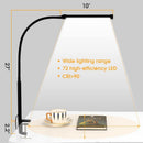 Brightness Gooseneck Long Flexible with Clamp Clip Light LED Desk Lamp Dimmable