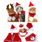 Winter Funny Santa Claus Cat/Dog Cape Scarf Pet Christmas Costumes Hat Antler