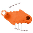 Center Line Gauge Centering Finder Scriber Marking Alignment Tool (Orange) Newly