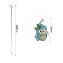 Diamond Drill Rainbow Collection Hang Crystal Prisms Wind Chime Decor (Owl)