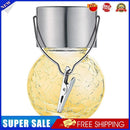 LED Solar Lamp Cracked Glass Ball Hanging Light Waterproof Garden Decor (B)