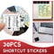30 Pcs Computer Shortcut Keys Excel/Word Graffiti Stickers DIY Decoration&