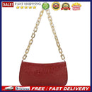 Women PU Leather Chain Handbag Retro Alligator Pattern Underarm Shoulder Bag