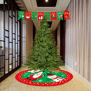 Elk Carpet Floor Mat Xmas Floor Cover Christmas Tree Skirt Outdoor Blanket
