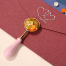 Wood Handle Sealing Stamp Wax Bead Tablet Melting Spoons for Album Decor Craft