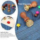 Retro Wax Sealing Stamp Wood Handle Grip Post Craft Stamping Art Decor (B) Newly