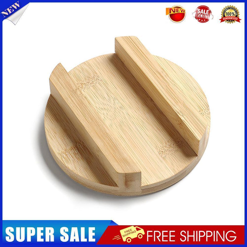 Bamboo Wood Camping Sierra Bowl Pot Cover with Handles for Outdoor Picnic