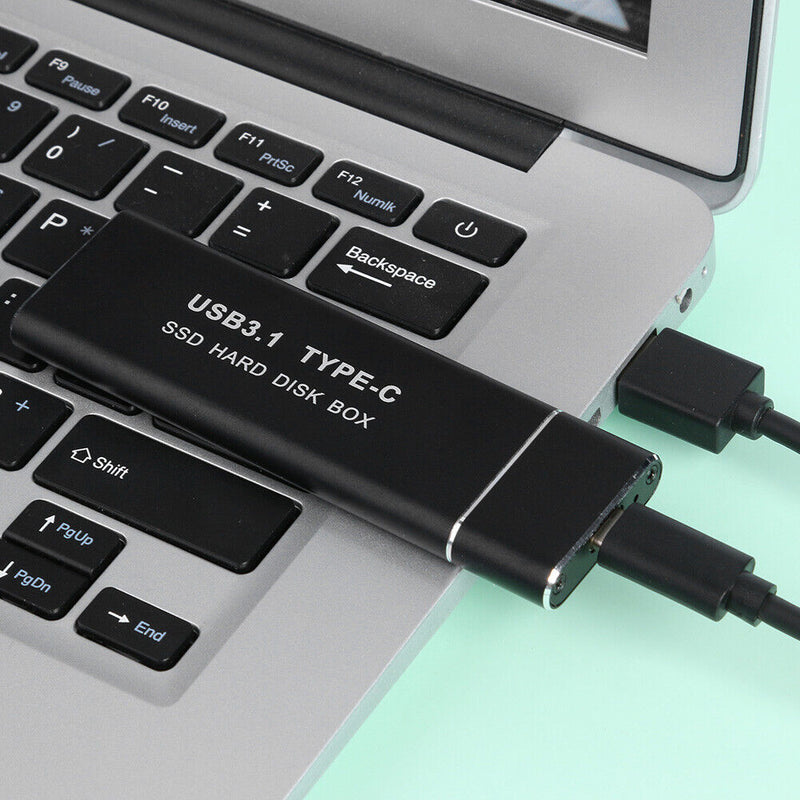 USB Type C M.2 SSD External Enclosure Mobile Case (USB-C To USB-A Cable)