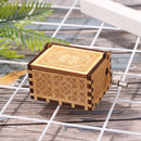 Wooden Carved Retro Hand Crank Music Box You Are My Sunshine Music Box (A) Newly